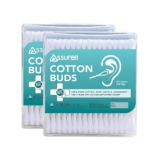 Assureit Pure Cotton Buds with Paper Sticks – 200 Counts | Soft, Gentle On Face, Ear Cleaning, Makeup (Pack of 2)