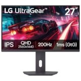 LG 27G610A-B Ultragear QHD 27″ (2560×1440) IPS Gaming Monitor, 200Hz, 1ms, AMD FreeSync Premium, VESA DisplayHDR 400, HDMI, DisplayPort, Tilt/Height/Swivel/Swivel, Black