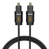 CableCreation Optical Digital Audio Cable 10FT, Thin Fiber Optic Toslink Gold Plated Optical S/PDIF Cord for Home Theater, Sound Bar, TV, PS4, Xbox, VD/CD Player, Game Console& More, Black/OD:2.2mm
