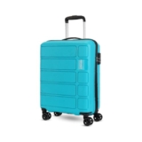 Kamiliant by American Tourister Small Harrier Edge 8W 56 Cms Cabin (PP) Hard Sided 8 Wheels Spinner Luggage/Suitcase/Trolley Bag (Coral Blue) (Double Wheel)