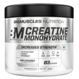 Bigmuscles Nutrition Creatine Monohydrate [83 Servings, Unflavoured] | Micronised Creatine Powder For Enhanced Muscle Strength With Rapid Absorption [250g]