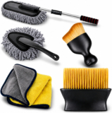 ORIDOR Duster With Extended Handle, Small Duster, Brush, Mini Brush, Cleaning Cloth Combo