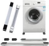 Adjustable Washing Machine Stand with Wheels for Front & Top Load Machines – Heavy Duty Refrigerator Trolley Base with Lockable Rollers, Anti-Slip Pads & Anti-Vibration Support