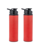 KLASSI KICHEN Stainless Steel Sports/Fridge Water Bottle, 750 ml, Coco Red, Chromo Xtreme with Sipper & Cap | Eco-Friendly & Leak-Proof Water Bottle (Pack of 2)