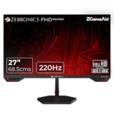 Zebronics S27A 27″” (68.5 cm) Gaming Monitor, 220Hz Refresh Rate, Fast IPS Display, HDMI, DP, FHD 1920×1080, 350nits Brightness, Built-in Speakers, ZGame Aid, Adaptive Sync, Bezel-less, Wall Mountable