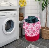 Fancy Walas Presents Laundry Bag for clothes, Toy Storage, Collapsible Laundry storage Basket for Dirty Clothes (45 L) (Pink, 1)