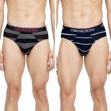 Chromozome Mens Modal-Stretch Striper Briefs (Pack of 2)