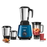 Longway Super Pro Juicer Mixer Grinder | Up to 750W Max Output Powerful Motor | 4 Jars for Grinding, Mixing, Juicing | 2 Years Warranty (Blue & Black)