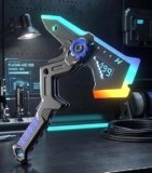 Dual Axe Blade with Mist Spray-One Button Switching, with 7Color Change LED Light-up Blades, Battle Axe Transforming Science Fiction Toy with Vibration Sound Effect Gift Toy- (New Dual Axe)
