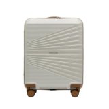 Police Origine Cabin Trolley | 65L Capacity TSA Lock 8 Smooth 360° Spinner Wheels Telescopic Handle PP Hard Shell | Lightweight 20″ Cabin Luggage for Travel & Weekend Trips (Beige/TAN)