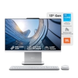 Lenovo IdeaCentre AIO 13th Gen Core i3-1315U 24″ FHD IPS (8GB RAM/512GB SSD/Windows11/Office 24/3Wx2 Harman Speakers/Wireless EOS Keyboard & Mouse, Cloud Grey), F0HN00PGIN All-in-One Desktop