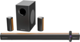 ZEBRONICS Juke Bar 9451 Dolby Audio Wireless Subwoofer & Dual Satellite, Wooden Finish 600 W Bluetooth Soundbar(Black, 5.1 Channel)