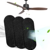 Ceiling Fan Air Purifier Filter Pads, Pack of 3 | Activated Coconut Shell Carbon Fan Blade Filters for Dust,Odor & Common Household Contaminants Fan Filters for Home, Bedroom, Kitchen & Office