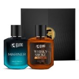 Beardo Whisky Smoke Bourbon Perfume 50ml & Mariner Perfume 50ml Combo | Long Lasting Perfume For Men | Oriental, Woody, Leathery | Fresh, Aqua Notes | Gift Set | Rakhi Gift for Brother | Gift for boyfriend | Gift for Men | Gift for Brother
