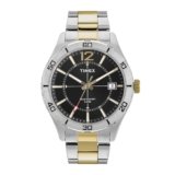 TIMEX Analog Watch for Men with Black Dial & Multicolor Stainless Steel Bracelet Band – Water Resistant Men’s Wrist Watches -TWEG295SMU07