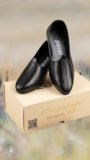 Prashant Agency DEORA शाही ब्लैक मोजरी (Shahi Black Mojari) Jutis For Men(Black , 7)