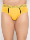 John Players Men Pack of 2 Yellow Cotton Solid Brief
