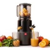 Cello Slow Juicer 300 Watts Black | Cold Press Professional Juicer, Dual-Valve Technology | Silent Motor with Advanced Safety Features | Easily Assemble All-In-1 Fruits & Vegetable Juicer