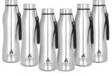 Apeiron Vectra SS Bottle Pack Of 6 1000 ml Steel Bottle(Pack of 6, Silver)