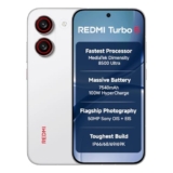 REDMI Turbo 5 (8GB + 256GB) Turbo White | MediaTek Dimensity 8500 Ultra | Mega 7540mAh Battery | 100W HyperCharge | Compact 16.75cm(6.9) 120Hz Display | 50MP Sony OIS Camera | Upto 60% Assured Buyback