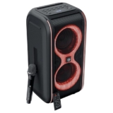 Zebronics Portable Bluetooth Speaker, 60W, Upto 5 Hours Playback, Dual 16.51cm Drivers, Karaoke, TWS, BT v5.4, USB, mSD, AUX, RGB, Wireless Mic with Display, Mobile Holder (Party Fyre 90)