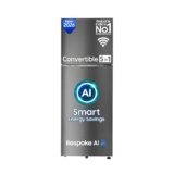 Samsung 350 L, 3 Star, Convertible 5-in-1, Digital Inverter, Frost Free Double Door, WiFi Bespoke AI Refrigerator (RT38HG5A23S8HL, Silver, Elegant Inox, 2026 Model)