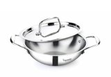 Crystal TriPro -Triply Stainless Steel Kadai with Lid – 20 cm (Induction Bottom)