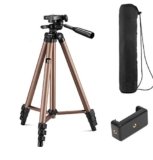 Syvo WT 3130 Aluminum Tripod (133 cm), Universal Lightweight Tripod with Mobile Phone Holder Mount & Carry Bag for All Smart Phones, Gopro, Cameras