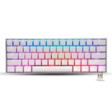 ZEBRONICS Zeb-MAX NINJA 61 keys wireless mechanical keyboard with 3 Bluetooth connections, 2.4GHz Nano receiver, Type C wired mode, RGB backlit, built-in rechargeable battery and N-key rollover(White)