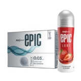 Manforce Epic ThinX Condoms 10 Units with Epic Strawberry Lube| 0.03mm Ultra Thin Condoms| Water-based Lube