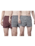 Dollar Pack of 3 Cotton Checkered Men Boxer
