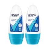 Rexona for Female Shower Fresh Underarm Roll On Deodorant + Antiperspirant With Glycerine, Removes Odour, Even Skin Tone,Keeps Skin Fresh & Clean, Alcohol Free, 50 Ml (Pack Of 2)