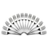 Mumma’s LIFE Stainless Steel Dinner Forks Set for Home & Kitchen | 12 cm Fruit Forks with Mirror Finish | Rust Resistant, Silver Cutlery for Fruits, Desserts, Snacks & Dining Table | Set of 12Piece