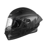 SMK Stellar Sports Stage Full Face Helmet with Pinlock Fited (Ma262)-L, Black,Pinlock 30 Fitted