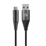 Zebronics Type-C Fast Charging Cable, Upto 480 Mbps, 36W Rapid Charge, 3A Output, Charge & Sync Data Cable, 1 Meter Length, Tangle-Free Durable Design (CU300T)