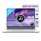 ASUS Vivobook 16, Smartchoice, Intel Core Ultra 5 Series 2, 16GB RAM, 512GB SSD, FHD+ 16″, Windows 11, Office Home 2024, Silver, 1.88kg, X1607CA-MB142WS, Intel iGPU, M365 Basic (1Year)* Laptop