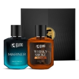 Beardo Whisky Smoke Bourbon Perfume 50ml & Mariner Perfume 50ml Combo | Long Lasting Perfume For Men | Oriental, Woody, Leathery | Fresh, Aqua Notes | Gift Set | Rakhi Gift for Brother | Gift for boyfriend | Gift for Men | Gift for Brother