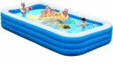 Large Inflatable Swimming Pool with Pump, 130″ x 72″ x 22″Blow Up Pools for Adults and Kids, Full-Sized Large Inflatable Family Pool, Summer Water Party, Outdoor, Garden Backyard