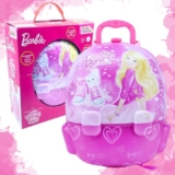 PlayMagic Barbie Kitchen Set for Kids with 22 Accessories & Backpack| BO Pretend Play Cooking Toy for 3+ Old Girls |Making it Easy to Carry The Entire Set on The go|Perfect for Playdates, Travel
