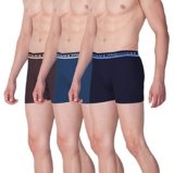 LUX VENUS Men’s Solid Cotton Trunk | Soft Breathable Cotton Underwear | Comfortable Regular Fit | Everyday Innerwear (Pack of 3) Assorted