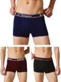 Lux Champion Men’s Semi Long Underwear | 100% Super Combed Cotton | Breathable, Light & Comfortable Lux Underwear | Pack of 3 (Color May Vary)-90cm Assorted