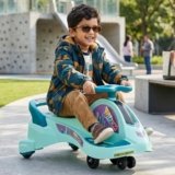 Toyzone Vroom Magic Car | Kids Swing Car,Twister Ride On | No Battery, No Pedal | Safe & Sturdy | Indoor & Outdoor Push Ride on for Kids | 2-10 Years, 50 Kg Capacity