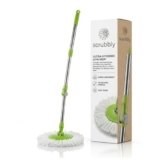 Scrubbly Round Floor Wiper | Ergonomic Circular Design | Durable Rubber Blade | Easy Water & Dirt Removal