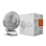 Orient Electric Orbis Rechargeable Personal Fan | 360° Rotation | 1800 mAh Battery | 4 Speed Modes with Timer | Quiet Operation | USB Type-C Charging | Clip-On Mini Fan | Cloud White