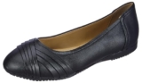 Bata Comfit Womens Pleated Ballerina Ballerinas (5516780), Black, 3