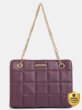 Caprese Zaha Tote Medium Deep Purple Bag for Women Shoulder Bag(Purple, 7.337 L)