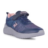Liberty LEAP7X Light Grey Mesh Slip-On Running Shoes for Kids