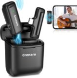 Grenaro Mic for Youtube, J13 Wireless with Charging Case – 3 Level Noise Reduction Microphone