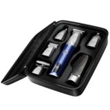 boAt Slazer K100 Pro 15-in-1 Full Body Grooming Kit with Hard Travel Case, Fast-Charge Trimmer, IPX6, 200-Min Runtime, 6 Magnetic Blades, Stainless Steel+Ceramic Blades, Travel Lock & Display (Blue)