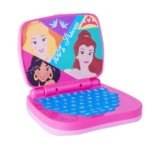 Kriiddaank Princess Educational Laptop for Kids – Interactive ABC & 123 Learning Toy for Girls 3+ Years, Sound & Music Modes, Portable Screen-Free Educational Game, Pink Disney Princess Theme Gift